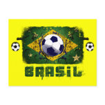Brasil Grunge Soccer players Brazil Soccer gifts Post Cards