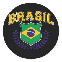 Brasil. Round Sticker