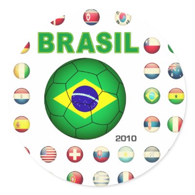 Brasil t-shirt D7 Round Sticker by zbezovski