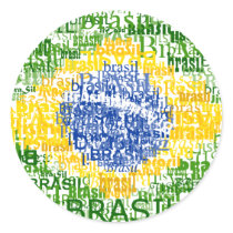 Brasil Text Flag Sticker