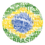 Brasil Text Flag stickers