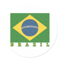 Brasilian soccer 2010 round sticker