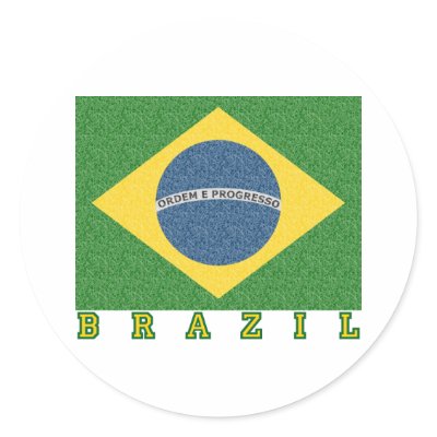 Brasilian soccer 2010 round sticker by Handix
