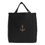 Brass Anchor Embroidered Bag
