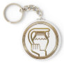 Brass and Copper Aquarius Key Chains