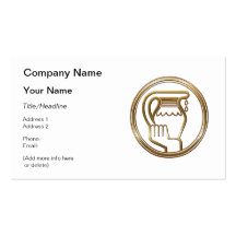 Brass and Copper Aquarius Zodiac Astrology Business Cards
