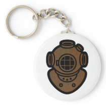 Brass Diving Helmet Key Chains