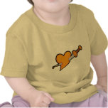 Brass Heart and Dagger Tattoo Tee Shirt