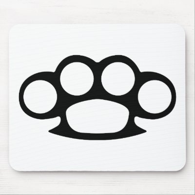 Brass Knuckle Duster Mousepads by armymonster