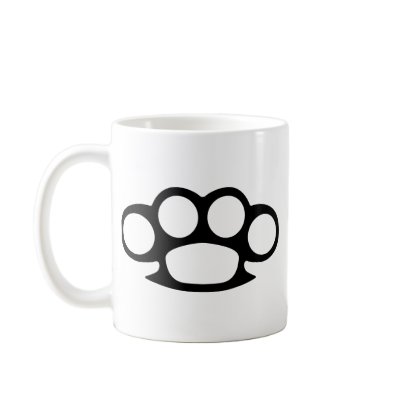 Brass Knuckle Duster Coffee Mugs by armymonster