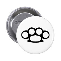 Brass Knuckle Duster Pinback Buttons