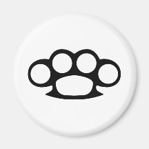 Brass Knuckle Duster Refrigerator Magnet