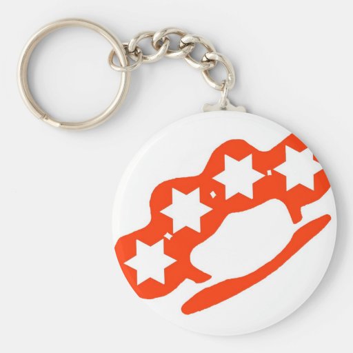 brass knuckles key chain