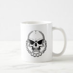 Brass knuckles skull coffee mugs