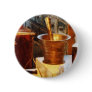Brass Mortar and Pestle Pinback Buttons