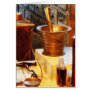 Brass Mortar and Pestle Greeting Card