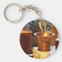 Brass Mortar and Pestle Keychains
