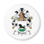 Braun Family Crest Fridge Magnet