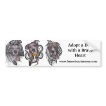 BraveHeart Pit Bull Rescue Bumper Sticker