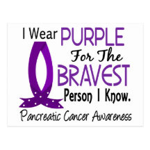 Bravest Person I Know Pancreatic Cancer Postcards