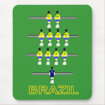 Brazil Brasil retro 1970 Table football fusball Mousepad
