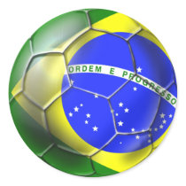 Brazil Brasil Samba football Brazilian flag ball Sticker