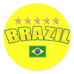Brazil Canary Yellow shaded logo tees and gifts stickers