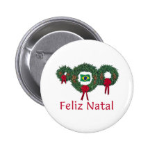 Brazil Christmas 2 Buttons