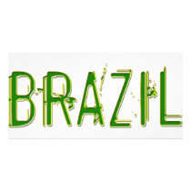 Brazil cool design! photo card template