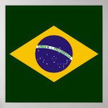 Brazil diamond - emblem of the Brazilian flag Print