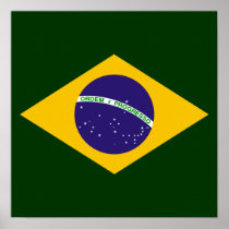 Brazil diamond - emblem of the Brazilian flag Print