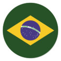 Brazil diamond - emblem of the Brazilian flag stickers