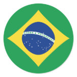 Brazil Fisheye Flag Sticker