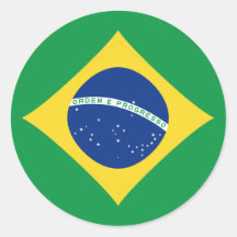 Brazil Fisheye Flag Sticker
