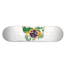 Brazil Flag Custom Skate Board