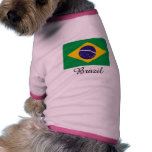 Brazil Flag Design Doggie T Shirt