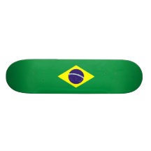 Brazil Flag Design Skate Board