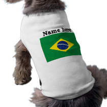 Brazil Flag Dog Tee Shirt