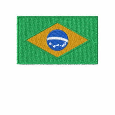 Brazil flag embroidered men's t-shirt by JameneEmbroidery