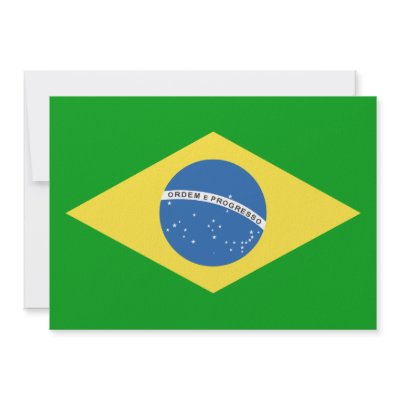 Brazil Flag Invitation by flagshirts