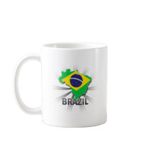 Brazil Flag Map 2.0 Coffee Mug