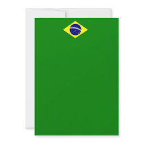 Brazil Flag Portrait Invitation