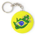 Brazil Flag South Africa Map Brazilian gifts Key Chains