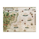 Brazil from the 'Miller Atlas' by Pedro Reinel Post Cards