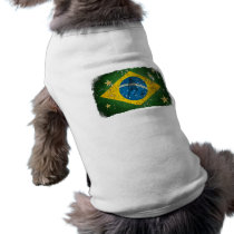 Brazil Grunge flag for Brazilians worldwide Doggie T-shirt