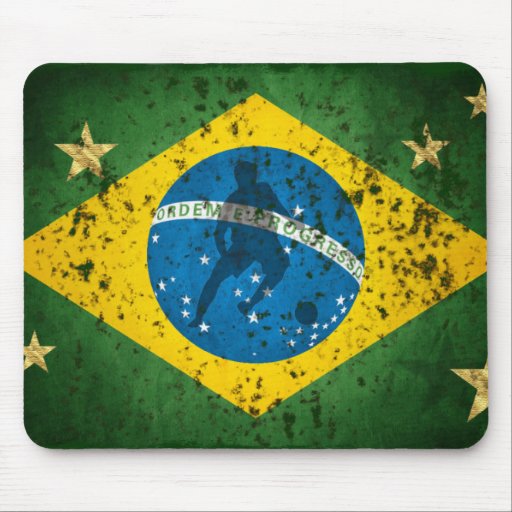 Brazil Grunge flag for Brazilians worldwide Mousepad