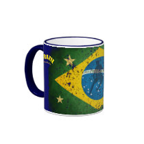 Brazil Grunge flag for Brazilians worldwide Mug