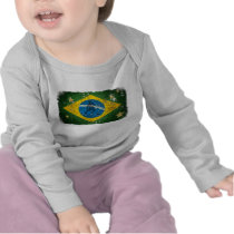 Brazil Grunge flag for Brazilians worldwide Tees