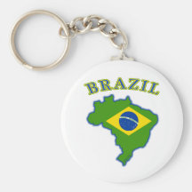BRAZIl Map/Flag Keychains