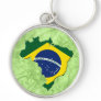 Brazil map keychain